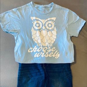 Custom Tee “Choose Wisely” Sky Blue